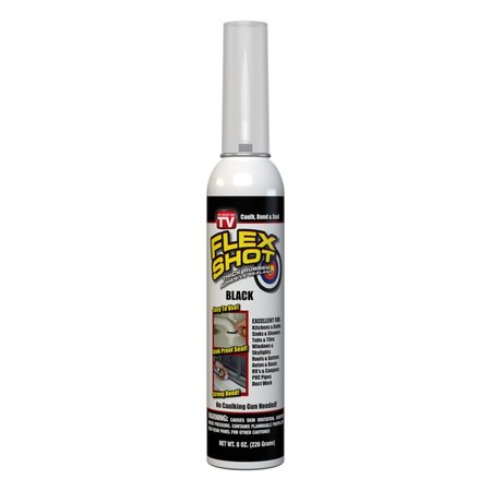 Flex Shot FLEX SEAL Family of Products  Black Rubber All Purpose Waterproof Sealant 8 oz FSH8B-4